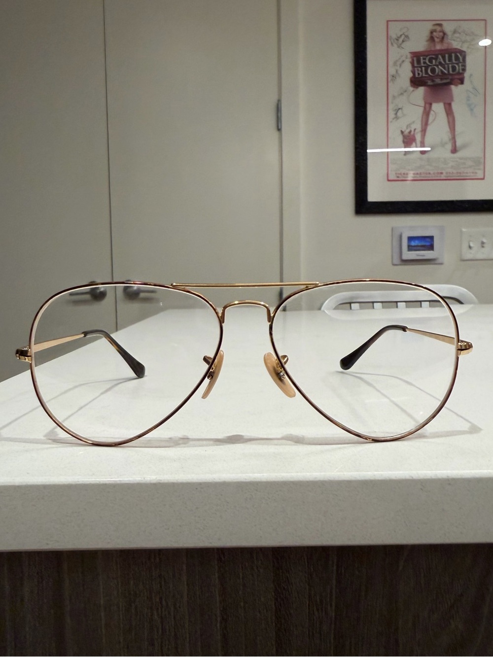 Ray-Ban Gold Tortoise Aviator Glasses/Frames RB6489 Sz 58 Bought @ Net-A-Porter